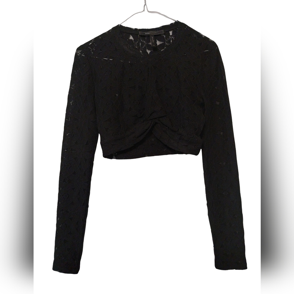 BCBG Maxazria Lace Crop Top Women's Size XXS